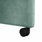 Preview: Esszimmerstühle mit Rädern 2 pcs Meergrün 58 x 67 x 97 cm Samt