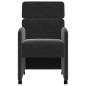 Preview: Esszimmerstühle mit Rädern 2 pcs Schwarz 58 x 65 x 98 cm Samt