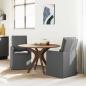 Preview: Esszimmerst?hle 2 stk. Stoff Dunkelgrau 57 x 67 x 98 cm