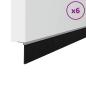 Preview: Aufsteck Türbürstendichtungen 6 pcs Silber 100 cm