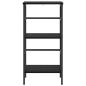 Preview: Bücherregal Schwarz Eichen-Optik 40 x 29,5 x 81 cm