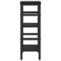 Preview: Bücherregal Schwarz Eichen-Optik 40 x 29,5 x 81 cm