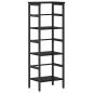 Preview: Bücherregal Schwarz Eichen-Optik 40 x 29,5 x 115 cm