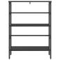 Preview: Bücherregal Schwarz Eichen-Optik 60 x 29,5 x 81 cm