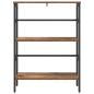 Preview: Bücherregal 2 Ebenen 60 x 29,5 x 81 cm Holzwerkstoff Altholz