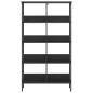 Preview: Bücherregal Schwarz Eichen-Optik 82 x 32 x 144,5 cm