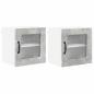 Preview: Küchenwandschrank mit Regal 2 pcs Beton Grau 40 x 31 x 40 cm