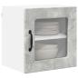 Preview: Küchenwandschrank mit Regal 2 pcs Beton Grau 40 x 31 x 40 cm