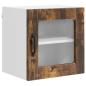 Preview: Wandglasvitrine PORTO 2 stk. Geräucherte Eiche Holzwerkstoff