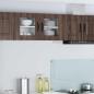 Preview: ARDEBO.de - Wandglas-Schrank PORTO Braun Eichen-Optik 40 x 31 x 40 cm