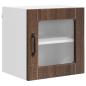 Preview: Wandglas-Schrank PORTO Braun Eichen-Optik 40 x 31 x 40 cm