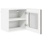 Preview: Wandglas-Schrank PORTO Braun Eichen-Optik 40 x 31 x 40 cm