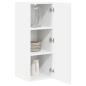 Preview: Wandschrank PORTO Hochglanz Weiß 30 x 31 x 80 cm Holzwerkstoff