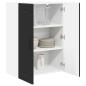 Preview: Küchenwandschrank mit Tür Schwarz 60 x 31 x 80 cm Holzwerkstoff