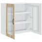 Preview: Wandglas-Schrank PORTO Sonoma-Eiche 80 x 31 x 80 cm