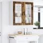 Preview: Wandglas-Schrank PORTO Geräucherte Eiche 80 x 31 x 80 cm