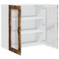 Preview: Wandglas-Schrank PORTO Geräucherte Eiche 80 x 31 x 80 cm