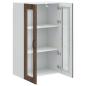 Preview: Wandglas-Schrank PORTO Braun Eichen-Optik 60 x 31 x 100 cm