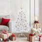 Preview: ARDEBO.de - Künstlicher klappbarer Weihnachtsbaum Weiß 120 cm PVC und Stahl