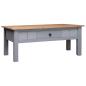 Preview: ARDEBO.de - Couchtisch Grau 100x60x43,5 cm Massivholz Panama-Kiefer