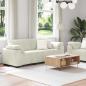 Preview: 2-teiliges Sofa-Set mit Kissen, cremefarbener Samt