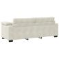 Preview: 2-teiliges Sofa-Set mit Kissen, cremefarbener Samt