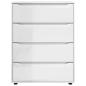 Preview: Stauraumschränke 2 pcs Hochglanz Weiß 80 x 48 x 105 cm