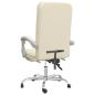 Preview: Bürostuhl mit Liegefunktion Creme Kunstleder
