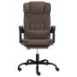 Preview: Bürostuhl mit Liegefunktion Braun Kunstleder