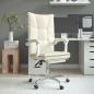 Preview: ARDEBO.de - Bürostuhl mit Liegefunktion Creme Kunstleder