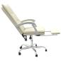 Preview: Bürostuhl mit Liegefunktion Creme Kunstleder