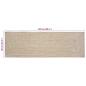 Preview: ARDEBO.de - Teppich Natur und Weiß 60 x 250 cm Jute