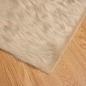 Preview: Kunstfell Schaffellteppich Beige 200 x 200 cm Polyester