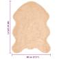 Preview: Kunstfell Schaffellteppich Beige 80 x 120 cm Polyester