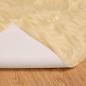 Preview: Kunstfell Schaffellteppich Creme 120 x 120 cm Polyester
