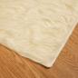 Preview: Kunstfell Schaffellteppich Creme 160 x 160 cm Polyester
