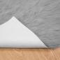 Preview: Teppich aus Kunstschaffell TAFALLA Grau 200 x 280 cm Polyester