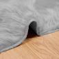 Preview: Kunstfell Schaffellteppich Grau 200 x 200 cm Polyester