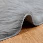 Preview: Kunstfell Schaffellteppich Grau 120 x 120 cm Polyester