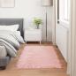 Preview: Kunstfell Schaffellteppich Rosa 60 x 110 cm Polyester