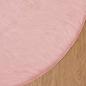 Preview: ARDEBO.de - Kunstfell Schaffellteppich Rosa 160 x 160 cm Polyester