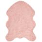 Preview: ARDEBO.de - Kunstfell Schaffellteppich Rosa 80 x 119 cm Polyester