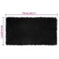 Preview: Kunstfell Schaffellteppich Schwarz 60 x 110 cm Polyester