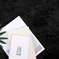 Preview: Kunstfell Schaffellteppich Schwarz 100 x 200 cm Polyester