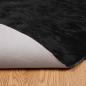 Preview: Kunstfell Schaffellteppich Schwarz 100 x 100 cm Polyester
