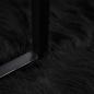 Preview: Kunstfell Schaffellteppich Schwarz 200 x 200 cm Polyester