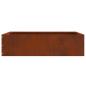 Preview: ARDEBO.de - Raseneinfassung Rostig 50 x 50 x 13 cm Wetterfeststahl