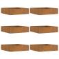 Preview: ARDEBO.de - Raseneinfassung 6 pcs Rostig 50 x 50 x 13 cm Wetterfeststahl