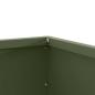Preview: Raseneinfassung Olive Grün 60 x 60 x 13 cm Stahl