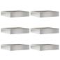 Preview: Raseneinfassung 6 pcs Silber 60 x 60 x 13 cm Edelstahl